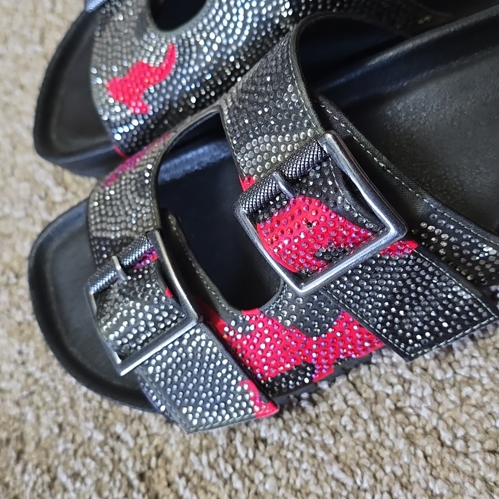 Red & Green Camo Sandals